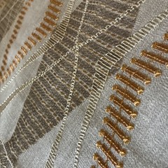 Pindler Fabric Samples ( 3)) GILDED 26 x 26 Embroidered Geometric Designs
