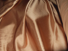 HONEY GOLD BEIGE SATIN BACK CREPE REMNANT FABRIC, 150cm w X 70-94cm long