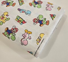 3 YARDS Cotton Fabric – Nintendo Mario & Yoshi by Springs Creative