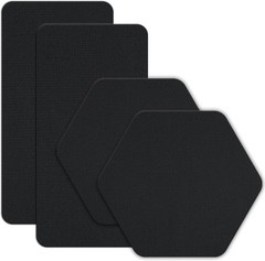 Durable 2-Pack GORE-TEX Fabric Patches: Hexagon & Rectangle Sizes Included