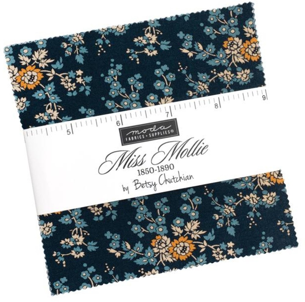 Moda MISS MOLLIE Charm Pack, 100% Cotton 5-inch Precut Fabric Squares (42 pcs)