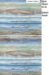 Swept Away Cotton Quilt Fabric by Northcott Seaside Stone 23399-42 Blue Coral