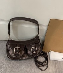 Ashton Bag In Signature Jacquard Silver/Oak/Maple