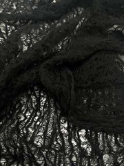 Black Linen Cotton Blended Sewing Fabric By 2 Meters.