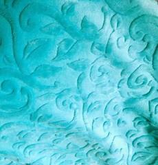 Minky Fabric Embossed Vine Leaves Marina Green Shannon Cuddle Remnant Cuts