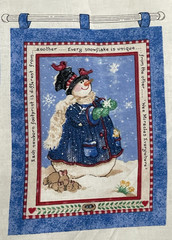 Daisy Kingdom Unique Snowflake Quick Quilt Christmas Snowman Fabric Panel