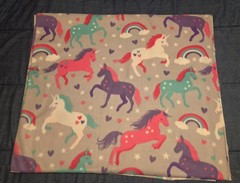 Approximately 2 1/2 Yards Of Adorable Unicorns Blizzard Fleece Fabric-New!