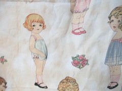 “Paper Dolls ” By Sheryl Rae Marquez Windham Fabric Cotton VTG. RARE 1YX44″W