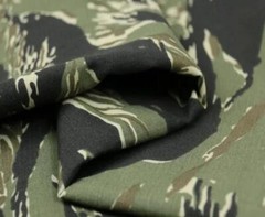 TC Polyester Cotton Tiger Stripe Camo Fabric Wear-resistant Cloth f DIY Uniform