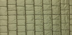 100% silk dupioni padded and quilted in rectangle design by Scalamandre 8044