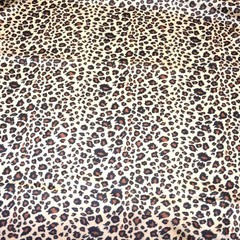 Leopard Print Velboa Short Fur Pile Polyester Upholstery Fabric 1 Yd Wide