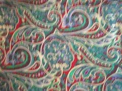 Paisley Floral Unbranded Metallic Gold Accents COTTON FABRIC VTG SBTYX44″W
