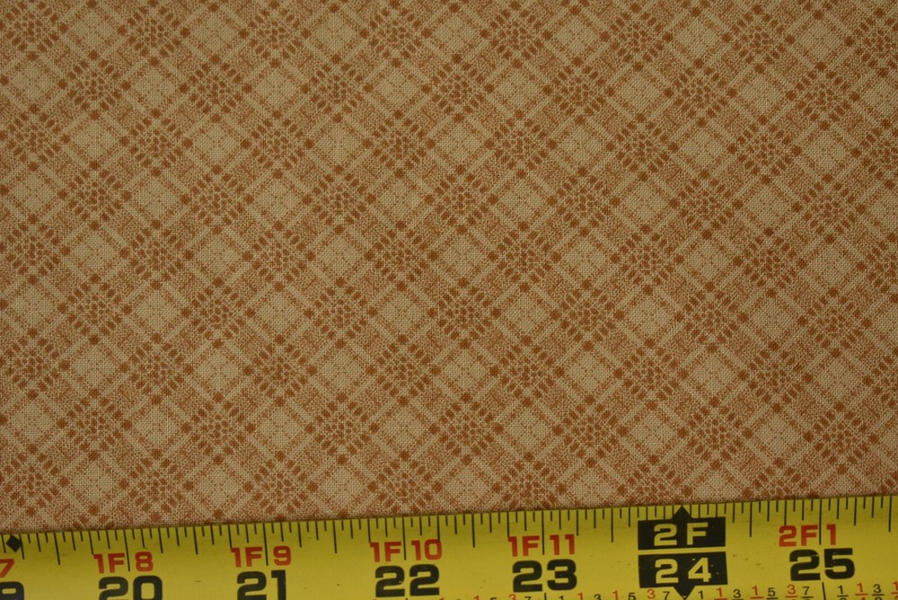 By 1/2 Yd, Tan on Tan Diagonal Print Quilt Cotton, Classic Cottons/1999, P2654