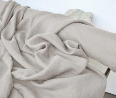 100% Organic Cotton Fabric by the Yard Pearl Gray Soft Hand Dyed Sewing Material
