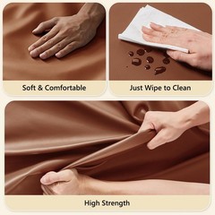 Faux Leather Fabric 54″ Wide Vinyl Upholstery Fabric by the Yard 0.7MM Thick Sof