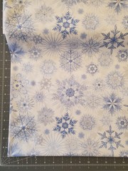 “Ice” Tossed Shimmery Snowflakes, Snowflake, Winter Fabric•Cott•*BTY*Wh/Blue•FAS