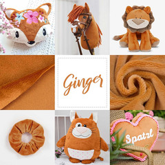 Plush Fabric | Solid Ginger Minky Fabric for Sewing | Super Soft Cuddle Material
