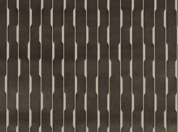 Zinc Textiles Cut Velvet Stripe Upholstery Fabric- Saxby Mocha 3.65 yd Z151/01