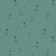 Birch Organic Fabric Charley Harper Think Pink CH 284 Palms Cotton
