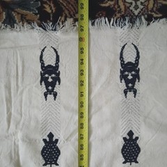 Aztec Woven Cotton Fabric Salamander Turtle Scarub Beetle 96×60″ Heavy Weight