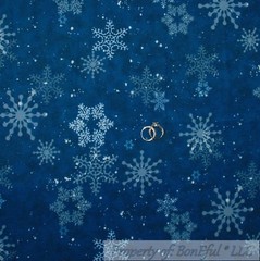 BonEful Fabric FQ Flannel Quilt VTG Purple Snowflake Sky Cloud Dot Winter Flower