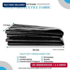 Super Geotextile Woven Geotextile Fabric for Driveway and Road Stabilization, Co