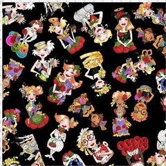Sewing Lady Sew Ladies Fabric By the Yard Cotton Loralie Designs Sew Curious