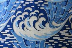 KRAVAT CURTAIN/UPHOLSTERY FABRIC DESIGN Kaiyou 12 METRES INDIGO/BLUE VELVET