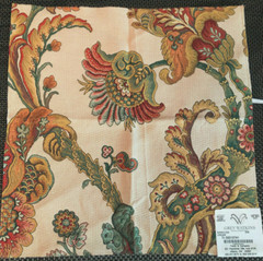 GREY WATKINS Siracusa in Cream 17 x 17 1/2″ Floral Fabric Sample