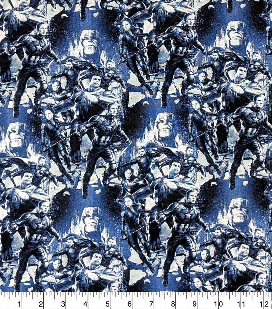 MARVEL AVENGERS COTTON FABRIC HALF YARD 18″x 44″ Free Shipping