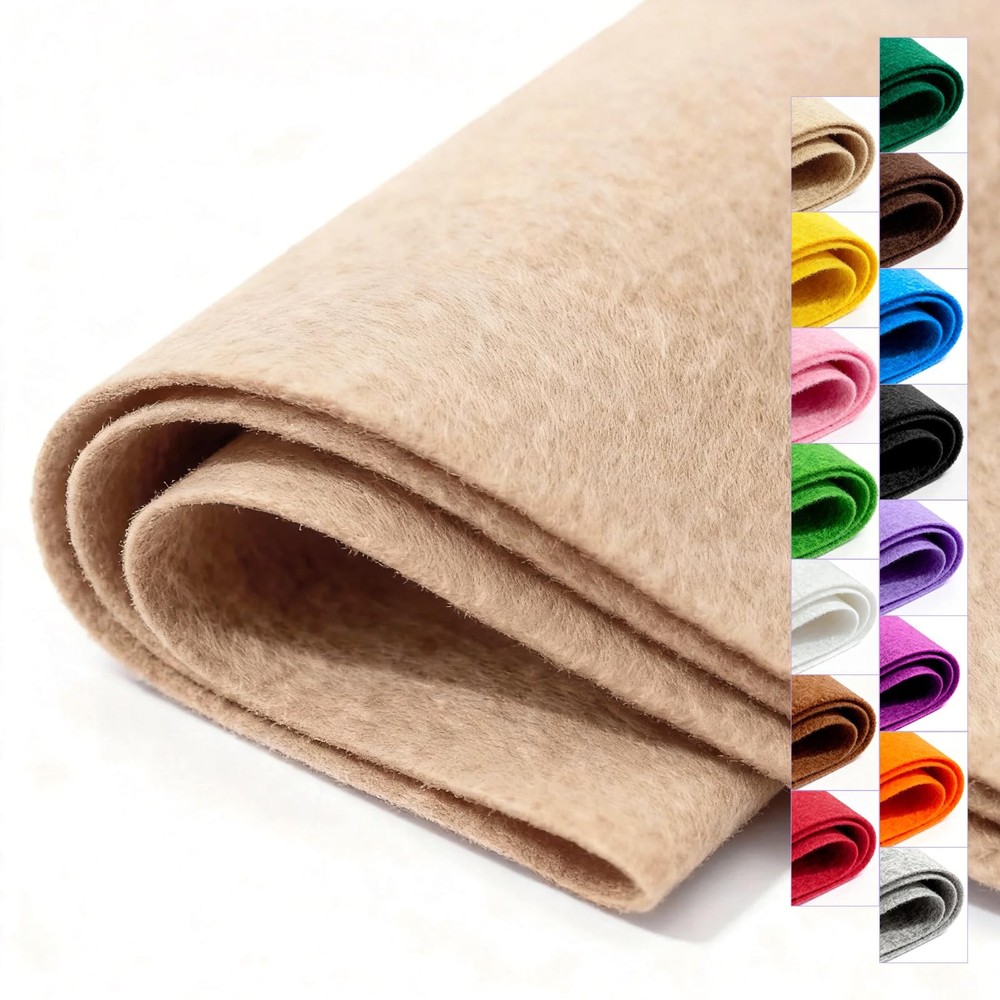 Felt Fabric 36×36 Inch Large Stiff Craft Felt Sewing DIY Coaster Decor Khaki