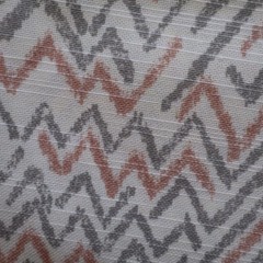 Vtg Waverly Home Decor Fabric, Contemporary Gray Geometric Zig Zag 1.8 yds