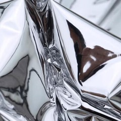 Double-sided Silver Mirror Composite Reflective Fabric DIY Costumes 50CMx137cm