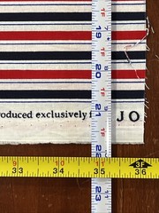Joann Exclusive Patriotic Stripe Fabric Red White Blue Cotton USA 36L x 43W