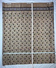 Vintage Loomskill Inc 4 Yards x 45” Paisley Floral Beige Satin Fabric
