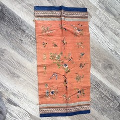 Antique Chinese Embroidered Silk Floral Pattern, Birds Theme