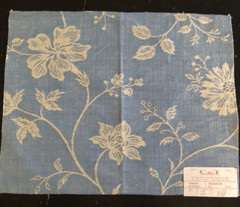 JANE CHURCHILL Rosamund in Blue 15 x 19″ Embroidered Fabric Sample