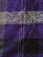 100% wool fabric 2+ yards purple black grey PLAID wide material estate very soft