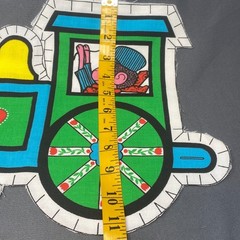 Vintage Spring Mills Animal Train Set Fabric Panel Cut n Sew Zoo Pillow 5671 MCM