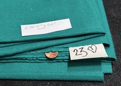 Vintage 100% WOOL Fabric: BOLD PEACOCK GREEN – Solid – NOS – 2 Yards 15” x 62”