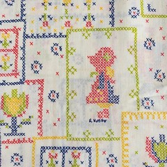 2 YD Vintage Holly Hobby Fabric Manes Cotton Blend