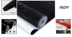 Versatile 96”x60” Black Suede Car Headliner Fabric – Noise Insulating & Plush