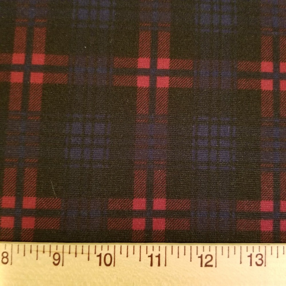 Rich Dark Plaid Ponte Knit – Beautiful for Dresses, Jackets, and More!