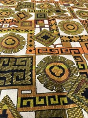 VTG House ‘N Home Fabrics & Draperies Inc Abstract Mid Century Mod Fabric 133″