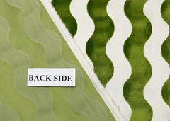 SCHUMACHER THE WAVE VELVET LETTUCE GREEN HIGH END FABRIC BY 1/2(0.5) YARD 52″W
