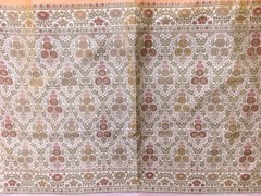 Pure Tussar Sari, Silk Fabric 5 Yard, Recycled Natural Vintage Fabric TSS3312