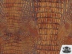 Vinyl Crocodile Crock BRONZIE Fake Leather Upholstery Fabric Sold BY THE YARDS