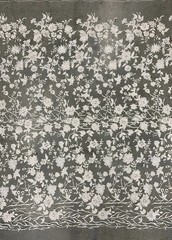 Nina IVORY Polyester 3D Floral Embroidery on Mesh Lace Fabric by the Yard – 100