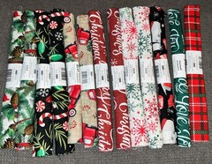 NWT David Textiles Christmas Lot Of 13 Fat Quarters 18”x21” Each