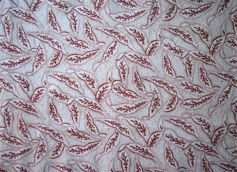 Red White leaves sewing crafts quilting home decor By the 1/4 yard cotton fabric